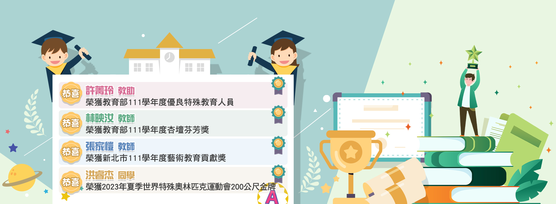 教育部111學年獲獎名單